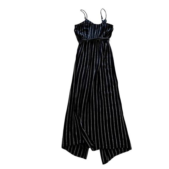Women's Black and White Striped Maxi Midi Dress Size Small - Picture 3 of 5